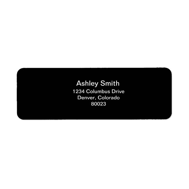 Etiqueta preto e branco é elegante (Frente)