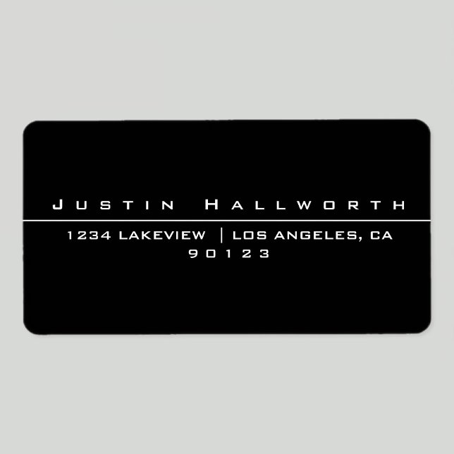 Etiqueta Preto e branco estilizados de forma exclusiva (Criador carregado)