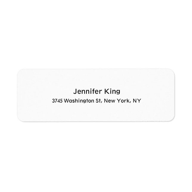 Etiqueta Preto e branco exclusivos elegantes (Frente)