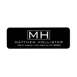 Etiqueta Preto e Branco moderno