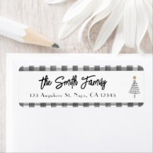 Preto e Branco Natal Moderno Personalizável