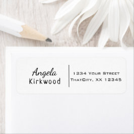 Etiqueta Preto informal mínimo simples e simples branco pre