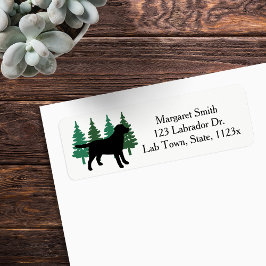 Etiqueta Preto Labrador Descreve Endereço de Devolução Ever
