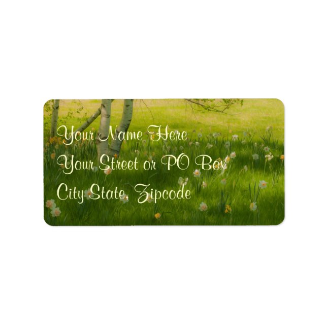 Etiqueta Primavera Daffodils (Frente)