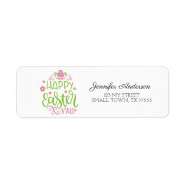 Etiqueta Primavera Verde Cor-de-Rosa Cor-de-Rosa Felz pasco