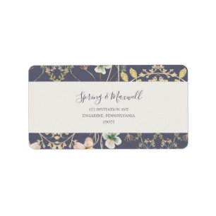 Etiqueta Primavera Wildflower   Endereço RSVP de Casamento 