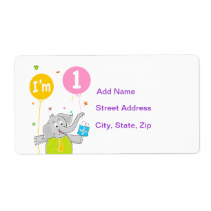 Etiqueta primeiro aniversario eu tenho 1 ano