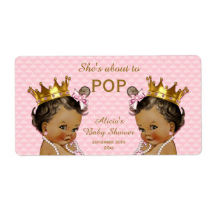 Etiqueta Princesa étnica Gêmeo Mini Champagne Rotulagem