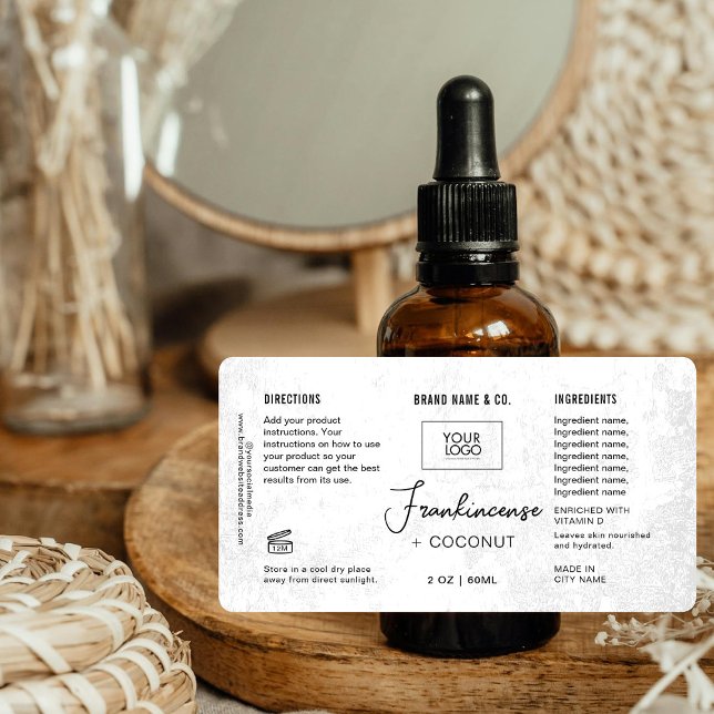 Etiqueta  Product Customizable White Rustic Label (Criador carregado)