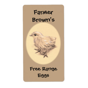 Etiqueta Produto do desenho da galinha do bebê