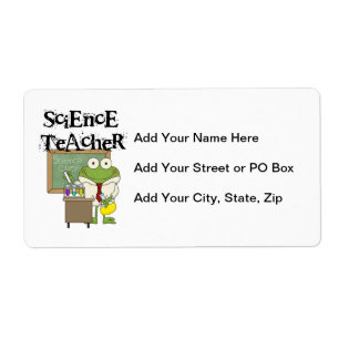 Etiqueta Professor de ciências do sapo