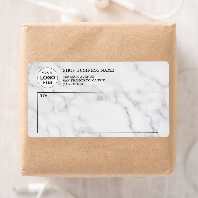 Etiqueta Profissional de Negócios de Envio com Log (Insitu)