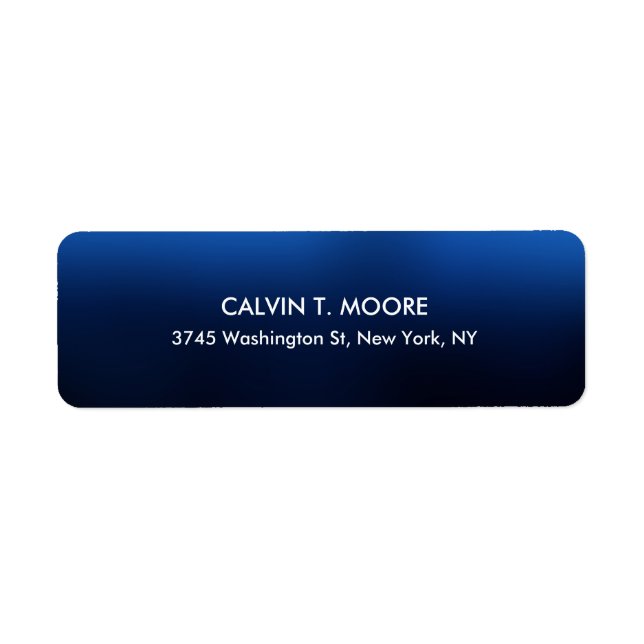 Etiqueta Profissional Especial de Azul Noturno (Frente)