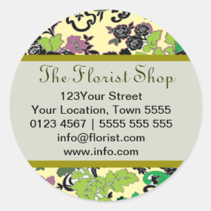 Etiqueta projetada floral