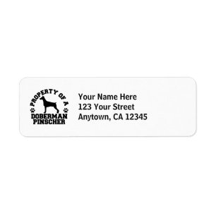Etiqueta Property Doberman Pinscher