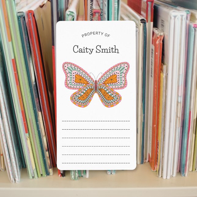 Etiqueta Propriedade Boho Borboleta de  (Criador carregado)