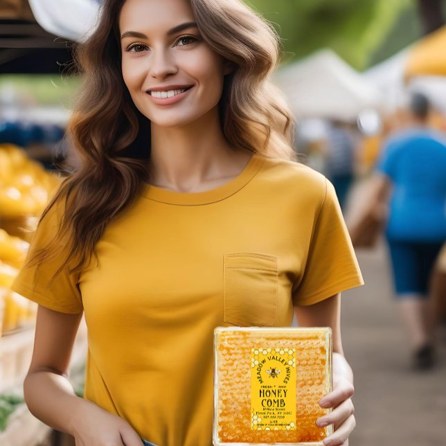 Etiqueta Proveniência Amarelo Rótulo HONEYCOMB Honeycomb &  (Criador carregado)