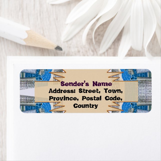 Etiqueta Psicodélico - Padrão e Texto Fraturais Divertidos (Insitu)