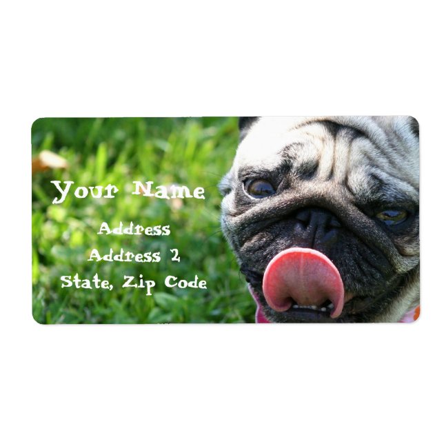 Etiqueta Pug Address Labels (Frente)