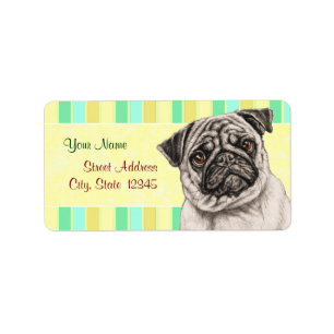 Etiqueta Pug do lápis
