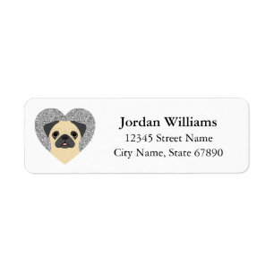 Etiqueta Pug Return Address Labels