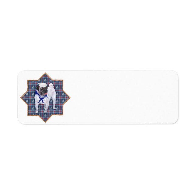 Etiqueta Pug Sailor (Frente)