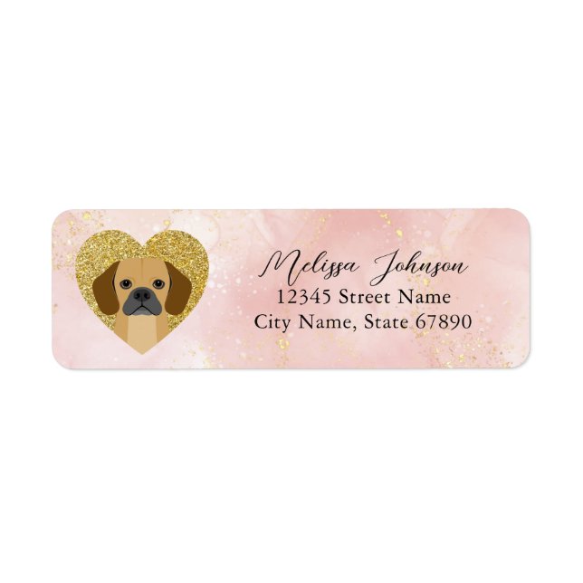 Etiqueta Puggle Return Address Labels (Frente)