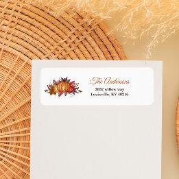 Etiqueta Pumpkin Fall Floral Chá de fraldas
