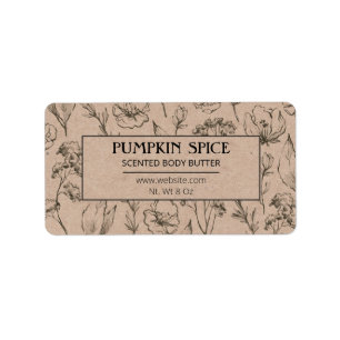 Etiqueta Pumpkin Spice Body Butter Rótulos de produto come