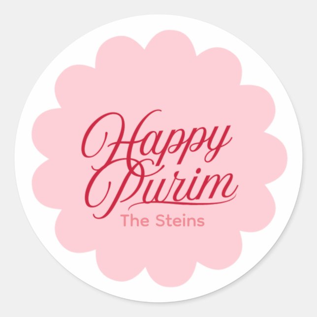 Etiqueta Purim Bonita (Frente)