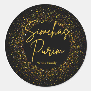 Etiqueta Purim Brilho Dourado