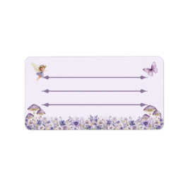 Etiqueta Purple Fairy Floral Address Label