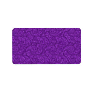 Etiqueta Purple Paisley