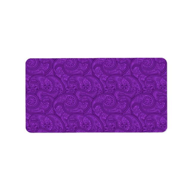 Etiqueta Purple Paisley (Frente)
