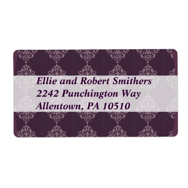 Etiqueta Purple Royale (Frente)