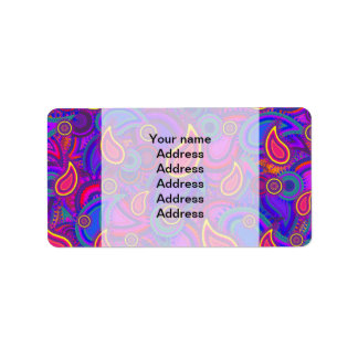 Etiqueta Púrpura Paisley