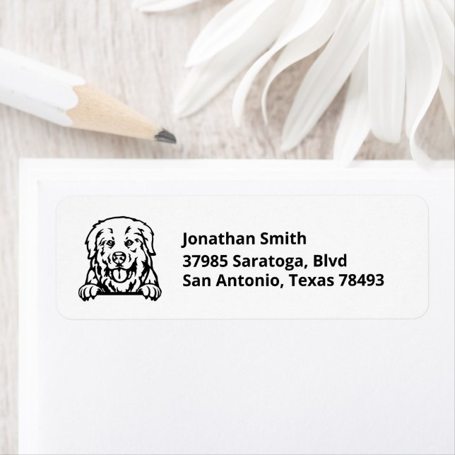 Etiqueta PYRENEES MOUNTAIN DOG | Imagem no endereço de reto (Insitu)