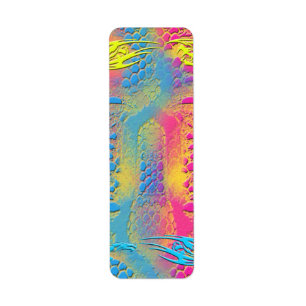 Etiqueta PYTHON - fractal decorativo moderno -