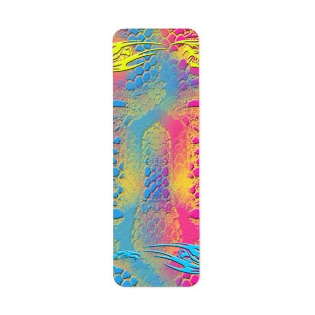 Etiqueta PYTHON - fractal decorativo moderno - (Frente)