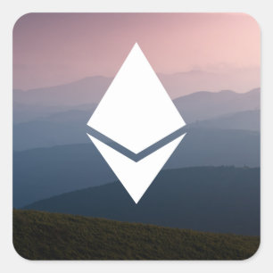 Etiqueta quadrada de Ethereum