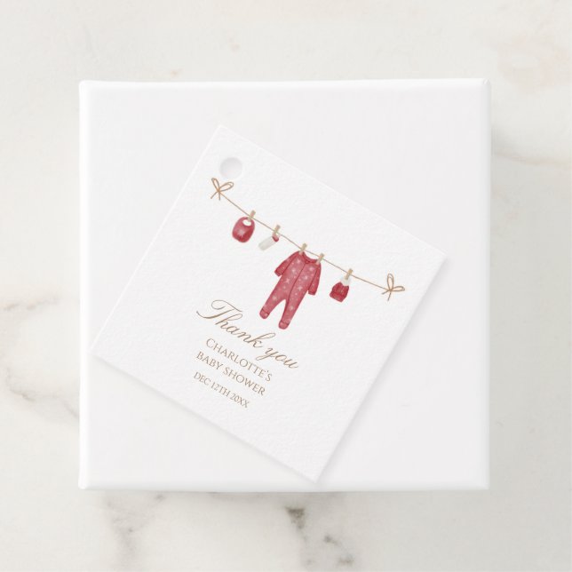 Etiqueta Quadrada do Chá Baby Boy Holiday (In Situ)