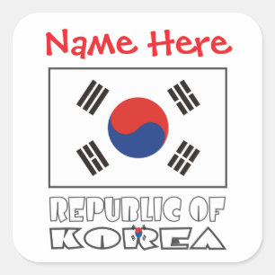 Etiqueta Quadrada Personalizada da Bandeira da Rep
