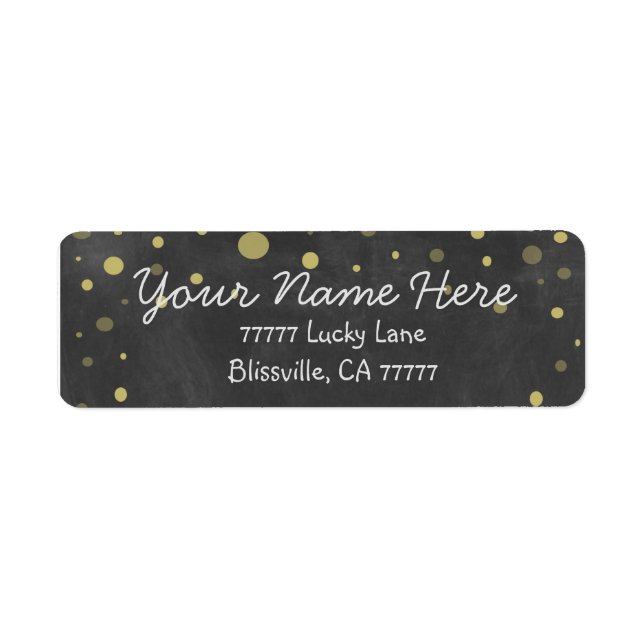 Etiqueta Quadro com pontos Dourados (Frente)