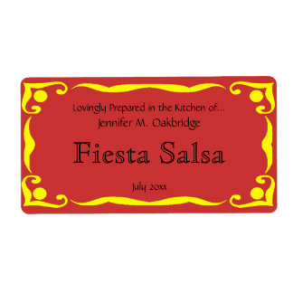 Etiqueta Quadro de estilo vitoriano amarelo com vermelhos d