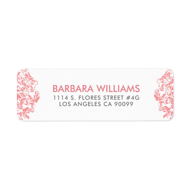 Etiqueta Quadro de rendas planas rosa (Frente)