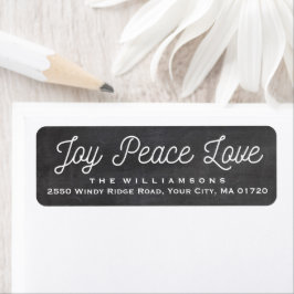 Etiqueta Quadro Personalizado de Paz de Joy de Natal