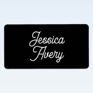 Etiqueta Qualquer Nome   Script Vintage Editável Estilado a