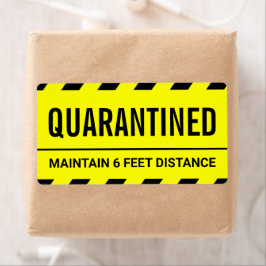 Etiqueta Quarentena de isolamento automático do coronavírus