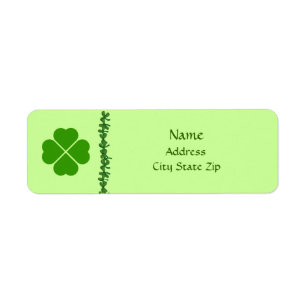 Etiqueta Quatro Leaf Clover Irish Address Labs