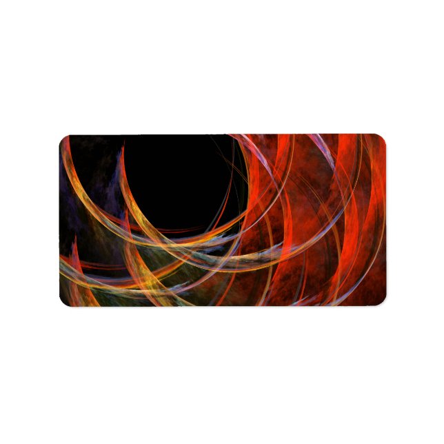 Etiqueta Quebrando a Abstrato de Círculo (Frente)